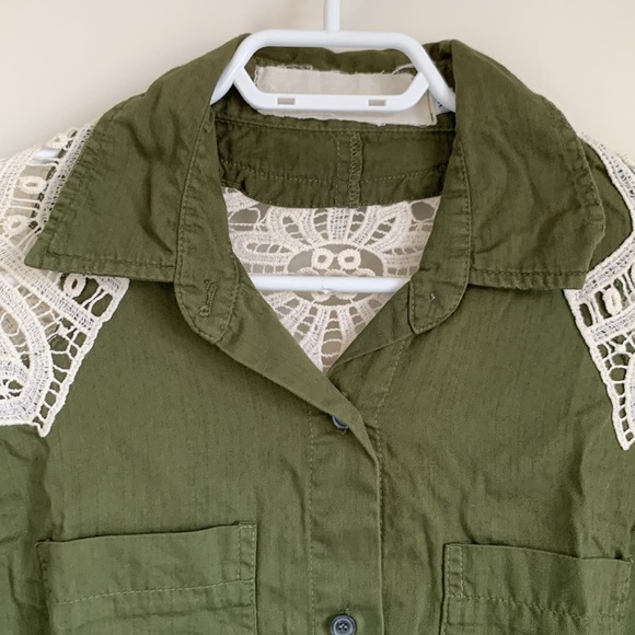 Jen’s Pirate Booty, Army Top with Crochet Lace back detail - Picture 9 of 16